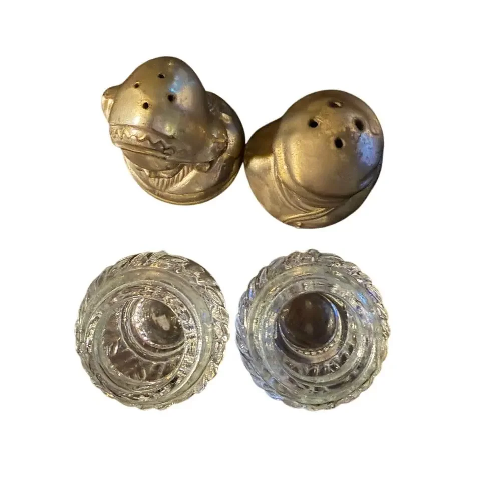 Guardian Service Salt and Pepper Shaker Set Dutch Boy and Girl Silver-plated